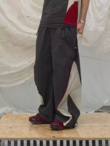 Contrast Paneled Double Cuffed Nylon Pants
