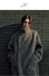 Pleated Back Wrap Cocoon Coat