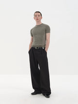 Lightweight Ribbed Short Sleeves