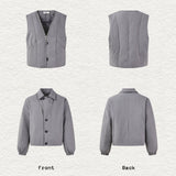 Men's Winter 3-in-1 Vest Scarf Coat