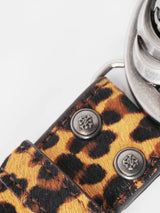 Vintage Leopard Print Horsehair Leather Belt
