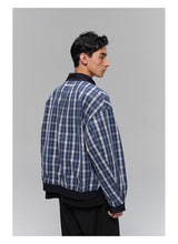 Reversible Plaid Lined Cotton Harrington Jacket