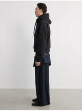 Drawstring Two-tone Raglan Cotton Hoodie