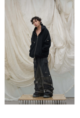 Multi-Length Detachable Patchwork Cargo Pants