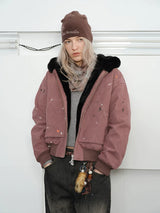 Men's Splatter Canvas Padded Jacket