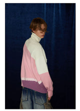 Mid-length Thick Wool Blend Turtleneck Sweater