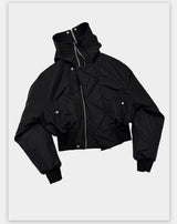 Dark 3M Oversized Hooded Bomber Jacket