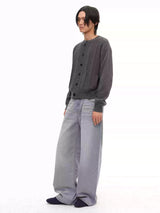 100% Cotton Crew Neck Cable Cardigan