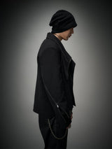 Dark Matte High Collar Zip Jacket
