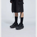 Casual Three Color Pocket Drawstring Shorts