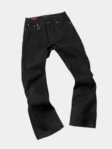 15 Oz Rigid Black Curved Jeans