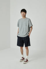 Draped Drawstring Elastic Waist Pleated Shorts