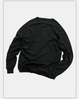 Fitted Dark Tailored Merino Cashmere Sweater