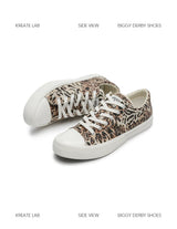 Low-top Cork Platform Casual Canvas Shoes