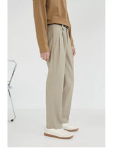 Double Pleated Wide Cropped Suit Pants