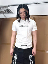 Motorcycle Graphic Print Cotton Tee