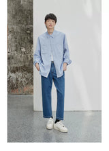 80s Cotton Oxford Asymmetric Pocket Shirt