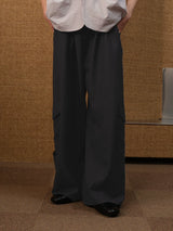 Wool Plaid Drop Crotch Cargo Pants