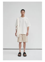 Crew Neck Raw Hem Short-Sleeve Tees