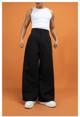 Black High Waist Wide Leg Pants