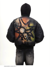 Graffiti Embroidered Printed MA1 Bomber Jacket