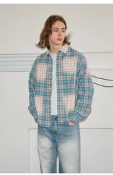 Vintage Wash Plaid Long Sleeve Shirt