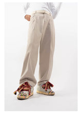 Men's Multicolor Loose Straight Cropped Pants