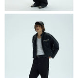 Chained Short Mock Neck Puffer Coat