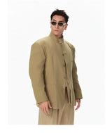 Hemp Stand-Collar Blazer