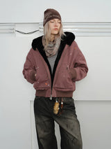 Men's Splatter Canvas Padded Jacket
