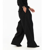 Black Vertical Striped Wool Dress Pants