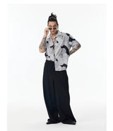 Sketch Print Hawaiian Cuban Collar Shirt