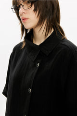 Linen Lyocell Short-Sleeve Shirt