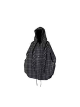 Dual Style Mid-Length Plaid Shirt Smock
