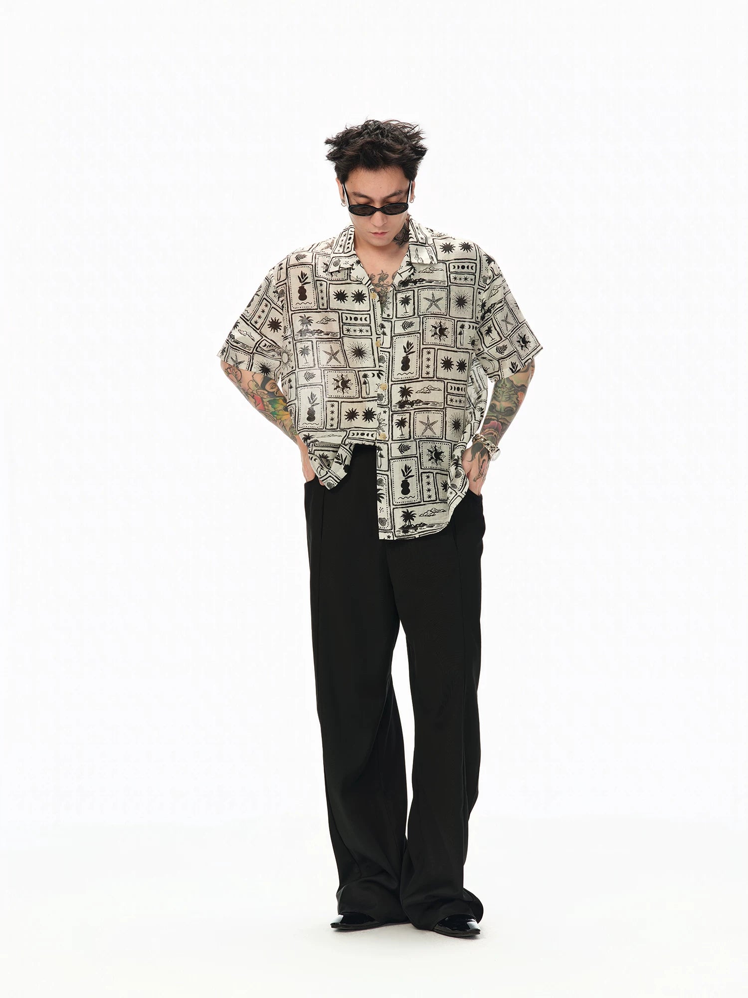 Island Star Linen Blend Hawaiian Shirt