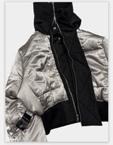 Dark 3M Oversized Hooded Bomber Jacket