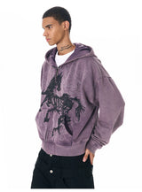 Men's Embroidered Horse Washed Hoodie