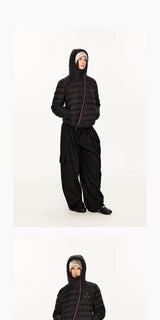 Lightweight Hooded 90% Down Water-repellent Jacket
