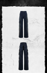 Gradient Blue Distressed Four-Pocket Jeans