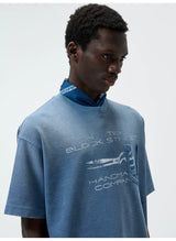 270G Printed Vintage Waffle Cotton Tee