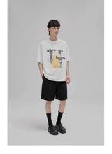 Graffiti Print Double Mercerized Tee
