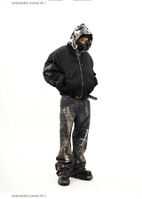Graffiti Embroidered Printed MA1 Bomber Jacket