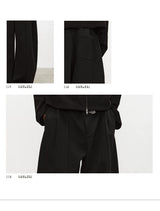Curved Knife Pleated Wrinkle-resistant Pants