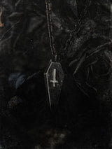Handmade Distressed Gothic Devil Coffin Necklace