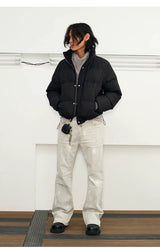 Men's Embossed Stand Collar Down Jacket