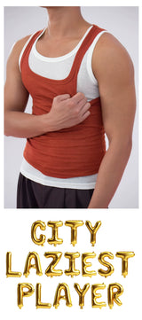 Black Red Faux Two-piece Men's Vest