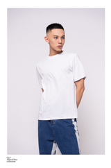 Men's Black White Padded Line Tee