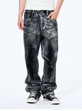 Men's Heavy Silver Straight Leg Jeans