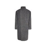 Pleated Back Wrap Cocoon Coat