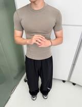 Sanded Slim Stretch Velvet Tee